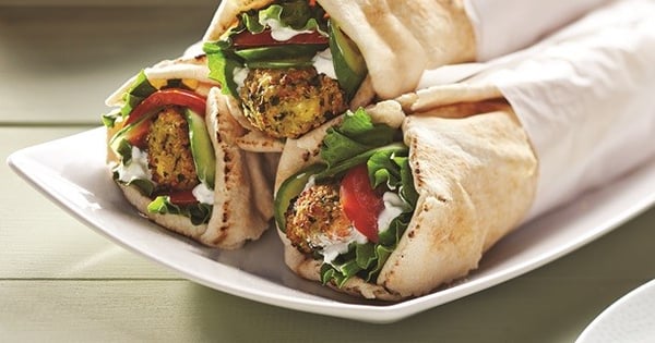 Quinoa, Feta & Kale Croquettes in Pitas