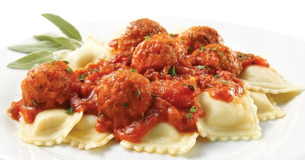 Parmesan veal meatball sauce with herbs