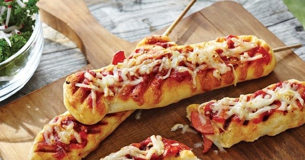 Barbecued Pizza Skewers