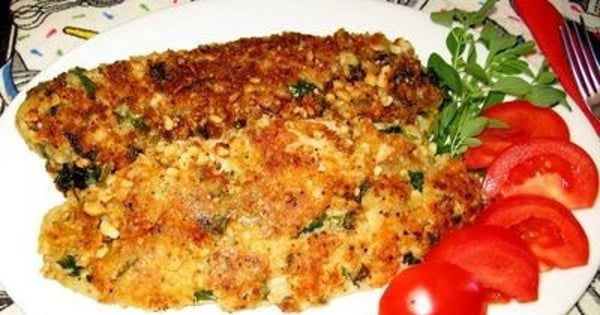 Fried Fish Coated with Macadamia Nuts
