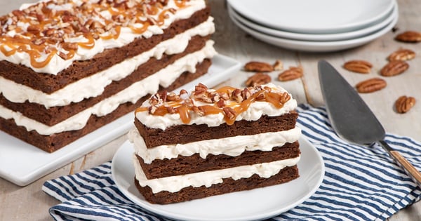 Salted Caramel Brownie Cake