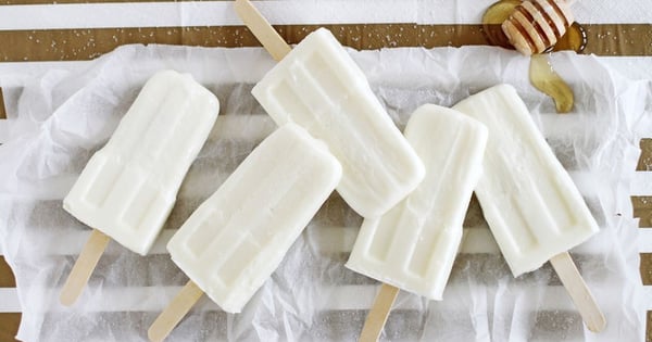 Salted Honey-Vanilla Frozen Yogurt Pops