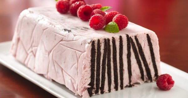 Frozen Chocolate Wafer Raspberry Torte