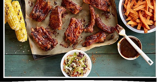 BBQ Ribs & Sweet Potato Plank Cut Fries
