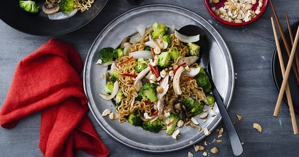 Spicy Chicken, Broccoli & Mushroom Stir Fry