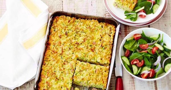 Noodle & Zucchini Slice
