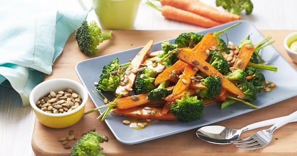 Carrot, Broccoli and Pepita Salad
