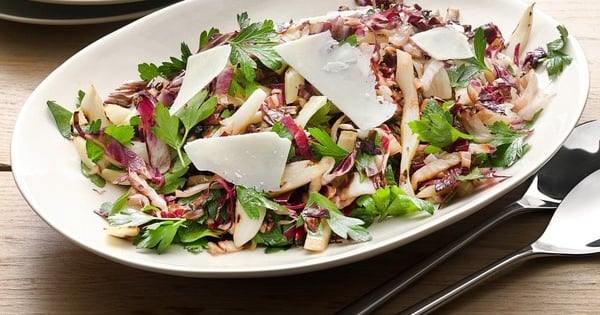 Grilled "Tricolore" Salad with Radicchio, Fennel and Parsley
