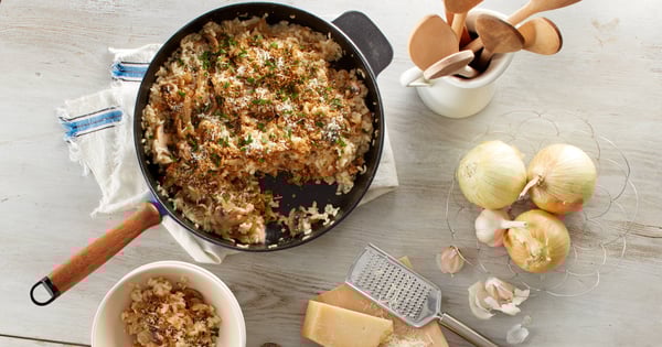Caramelized Onion and Mushroom Risotto