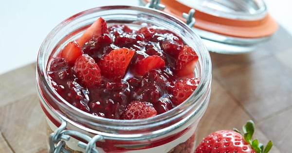 All-Bran* Cheesecake Crunch in a Jar with Seasonal Fruit