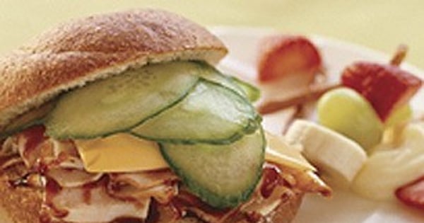 Quick BBQ Turkey & Cheese Sandwich