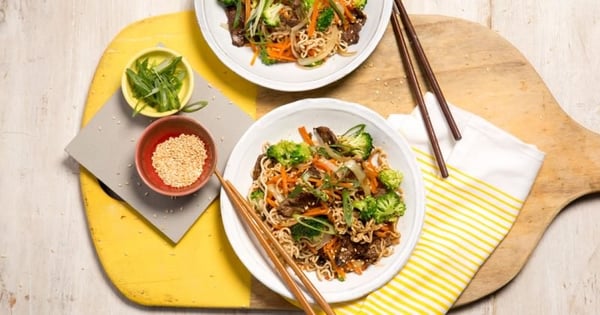Sesame & Shallot Beef Noodles