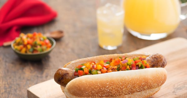 Italian Sausage with a Fresh Pepper Salsa