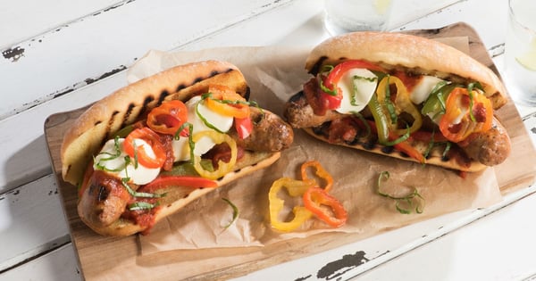 Sausage and Pepper Grilled Hoagies