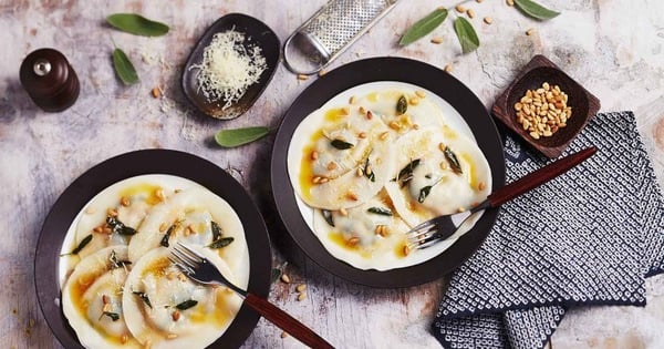 Spinach, Pumpkin & Ricotta Ravioli