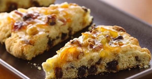 Bacon-Date Scones with Orange Marmalade Glaze