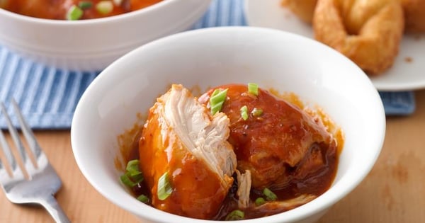 Slow-Cooker BBQ Chicken with Crescent Cream Cheese Wontons