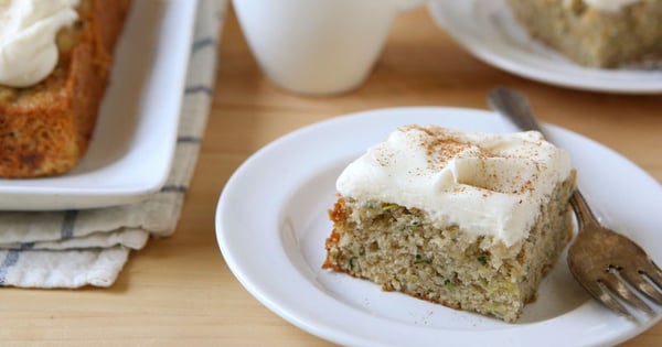 Zucchini-Banana Cake with Cream Cheese Frosting