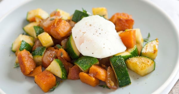 Sweet Potato and Zucchini Hash