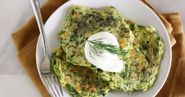 Greek Feta Zucchini Pancakes