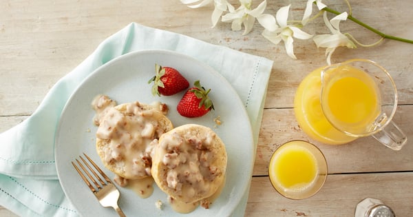 Biscuits and Peppered Sausage Gravy