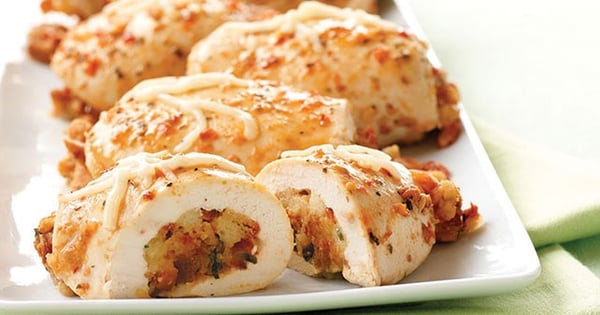 Bruschetta & Cheese Stuffed-Chicken Breasts
