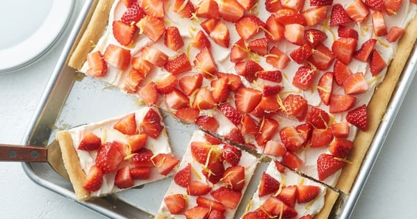 Strawberry-Lemonade Sugar Cookie Sheet-Pan Bars