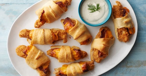Chicken-Bacon-Ranch Crescent Roll-Ups