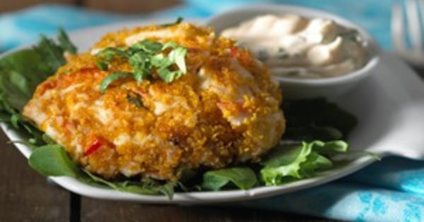 Crab Cakes with Cilantro Mayonnaise