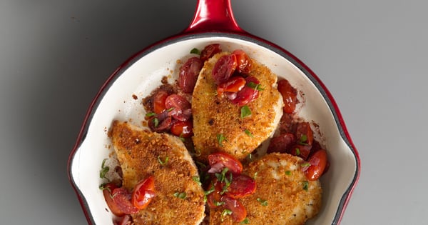 Pan-Roasted Chicken with Fresh Tomato Sauce