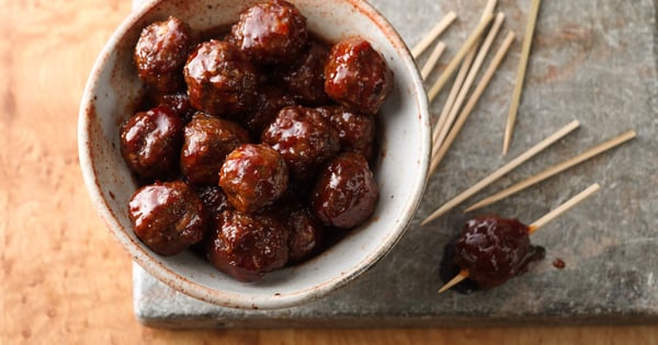 Hot and Saucy Cocktail Meatballs