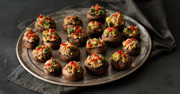 Stuffed Baby Portabella Mushrooms