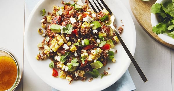 Grilled Corn and Red Pepper Quinoa