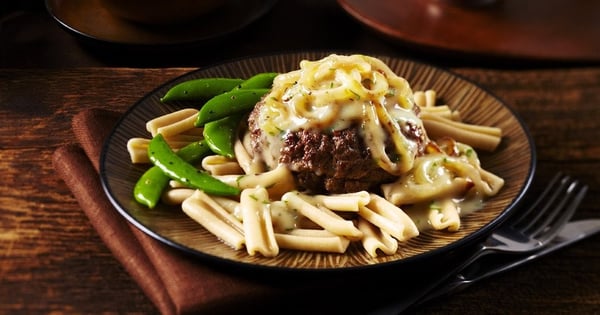 Hamburger Steak with Caramelized Onion Sauce