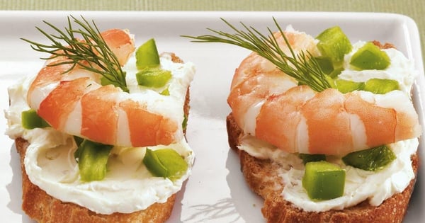Shrimp and Dill Toasts