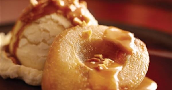 Roasted Pears with Peanut Butter-Caramel Sauce