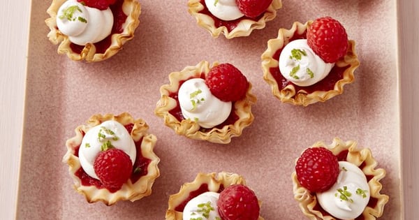 Raspberry-Lime 'Meringue' Mini Pies