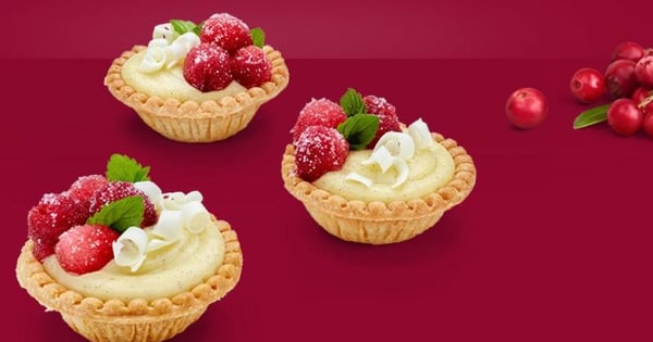 Cranberry Vanilla Custard Tarts