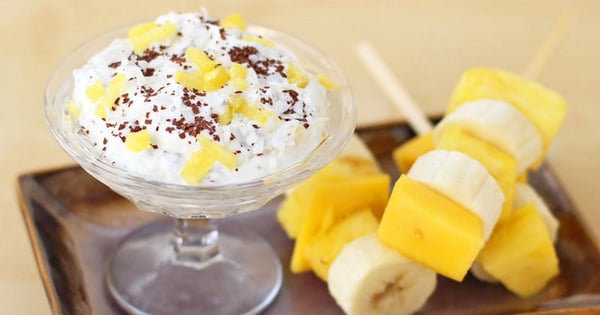 Greek Yogurt Coconut Tropical Fruit Dip