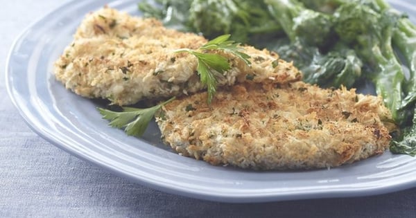 Pork Schnitzel with Creamed Rapini