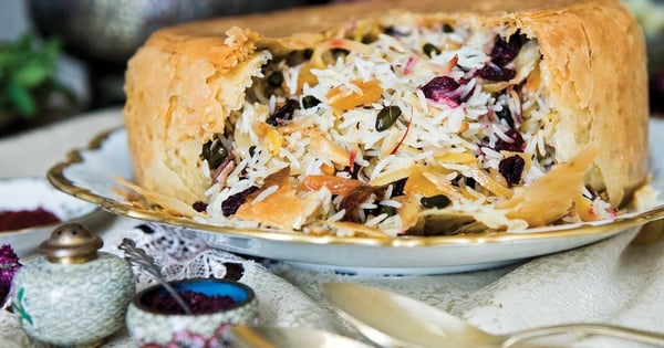 Chicken Pilaf in a Lavash Crust (Khan Plov)