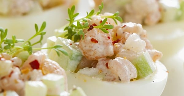 Shrimp-Stuffed Egg Appetizers