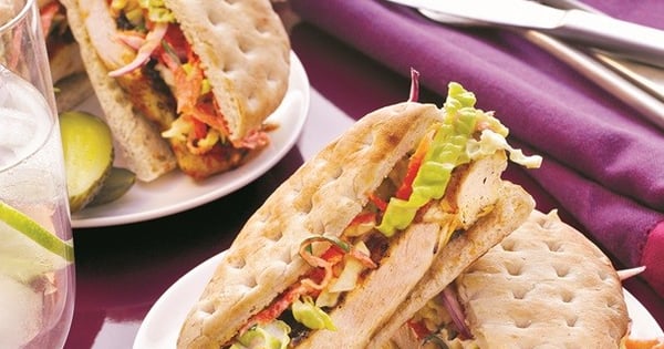 Honey Garlic Grilled Chicken Sandwich with Creamy Coleslaw