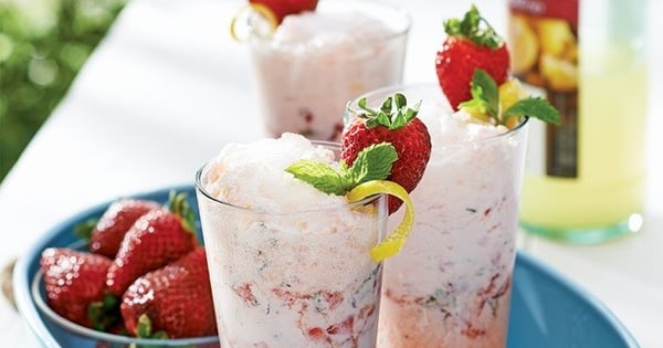 Fizzy Lemonade and Strawberry Floats