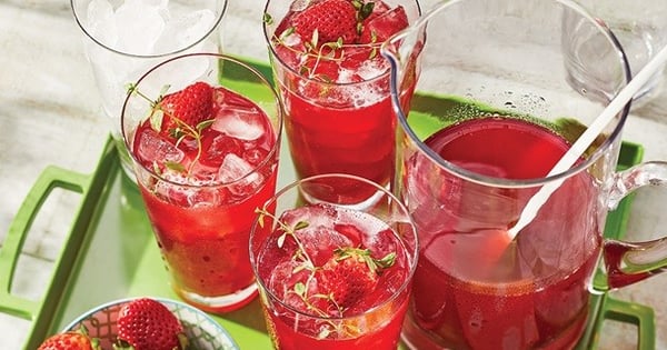 Strawberry Thyme Iced Tea