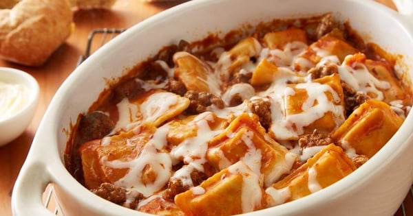 Microwave Ravioli Casserole