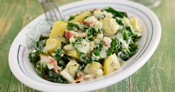 Kale with Potatoes and Bacon