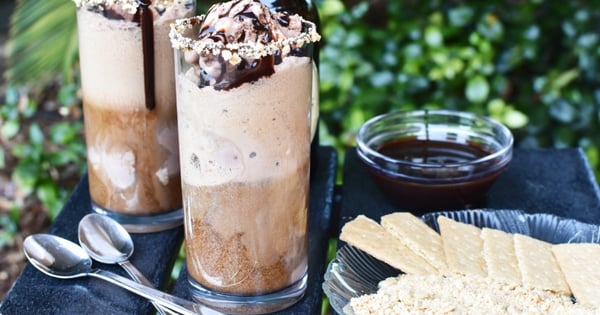 Guinness S'mores Ice Cream Float