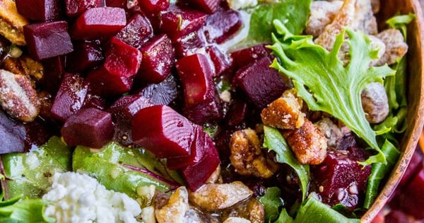 Green Salad with Feta and Beets (The Fanciest No-Chop Salad Ever)