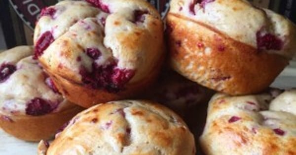 Raspberry Protein Pancake Muffins